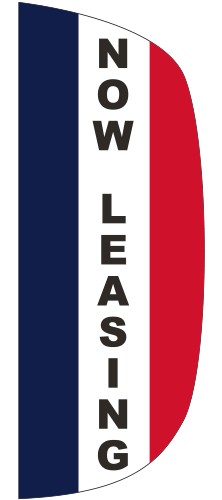 "NOW LEASING" 3' x 8' Message Flutter Flag 3