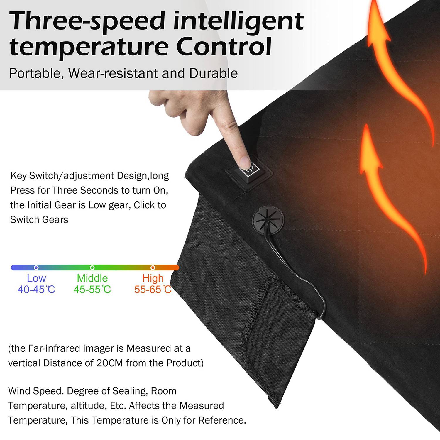 Rechargeable Waterproof Portable Heated Seat Cushion 5