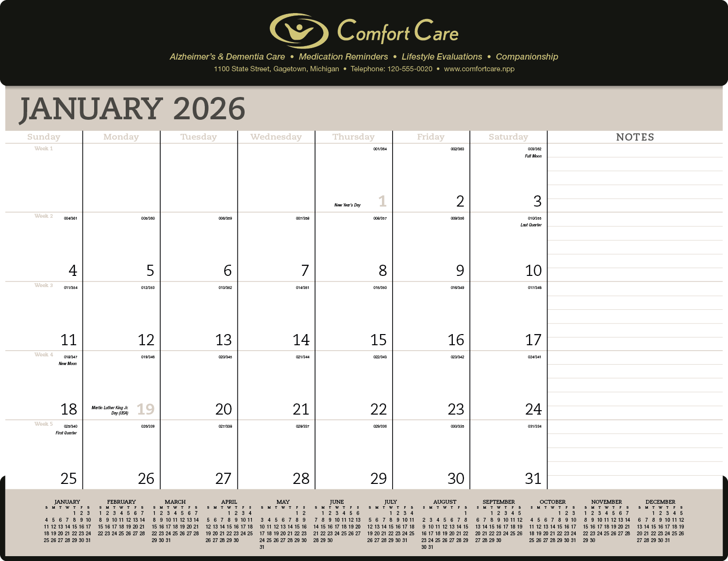 Triumph® Calendars Vinyl Desk Pad 19