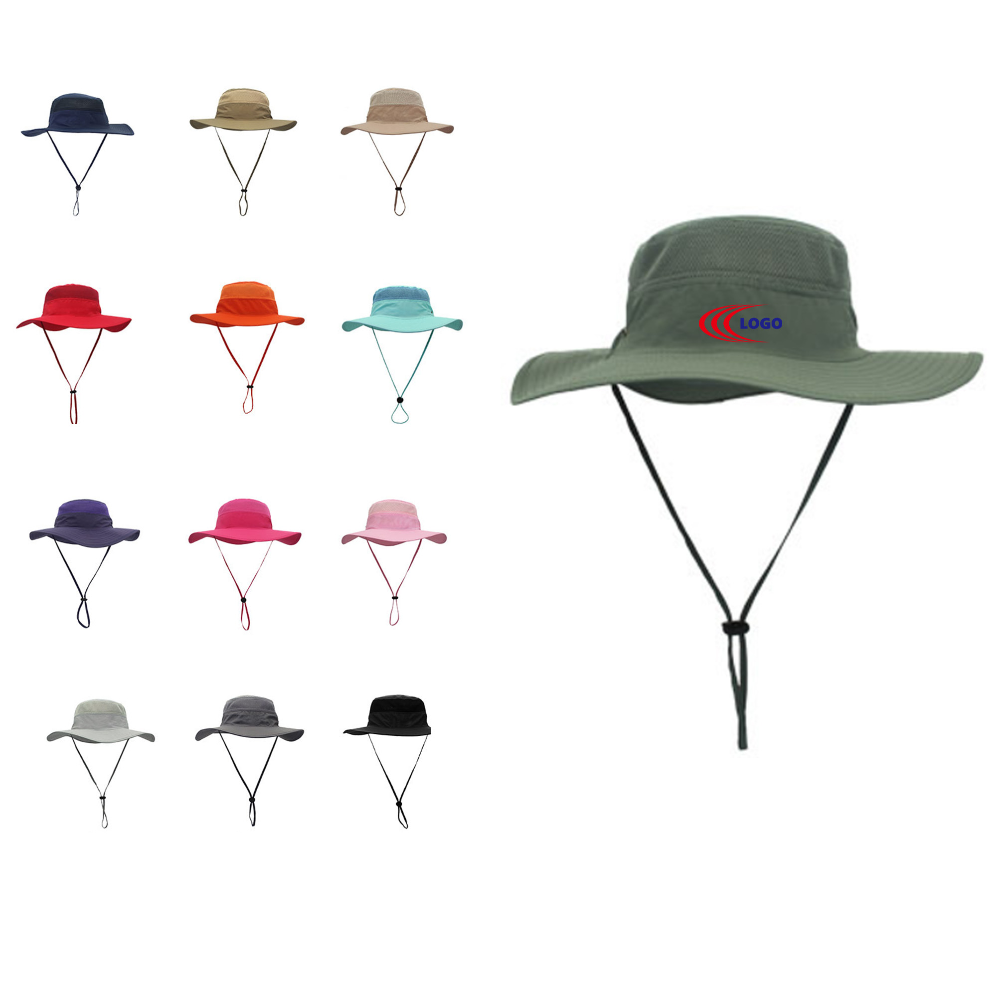 Wide Brim UV Protection Sun Bucket Hat MOQ10pcs 1
