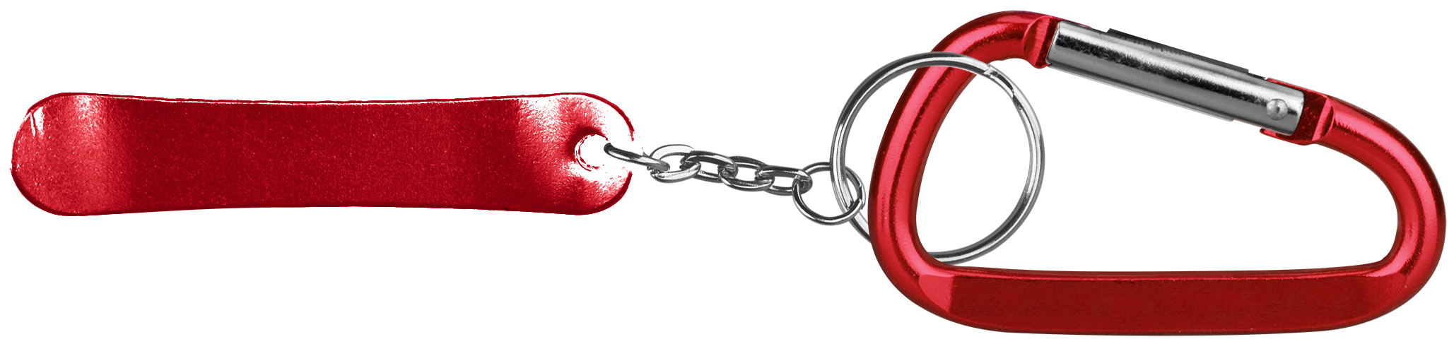 Skateboard Shape Bottle Opener Key Chain & Carabineer 1