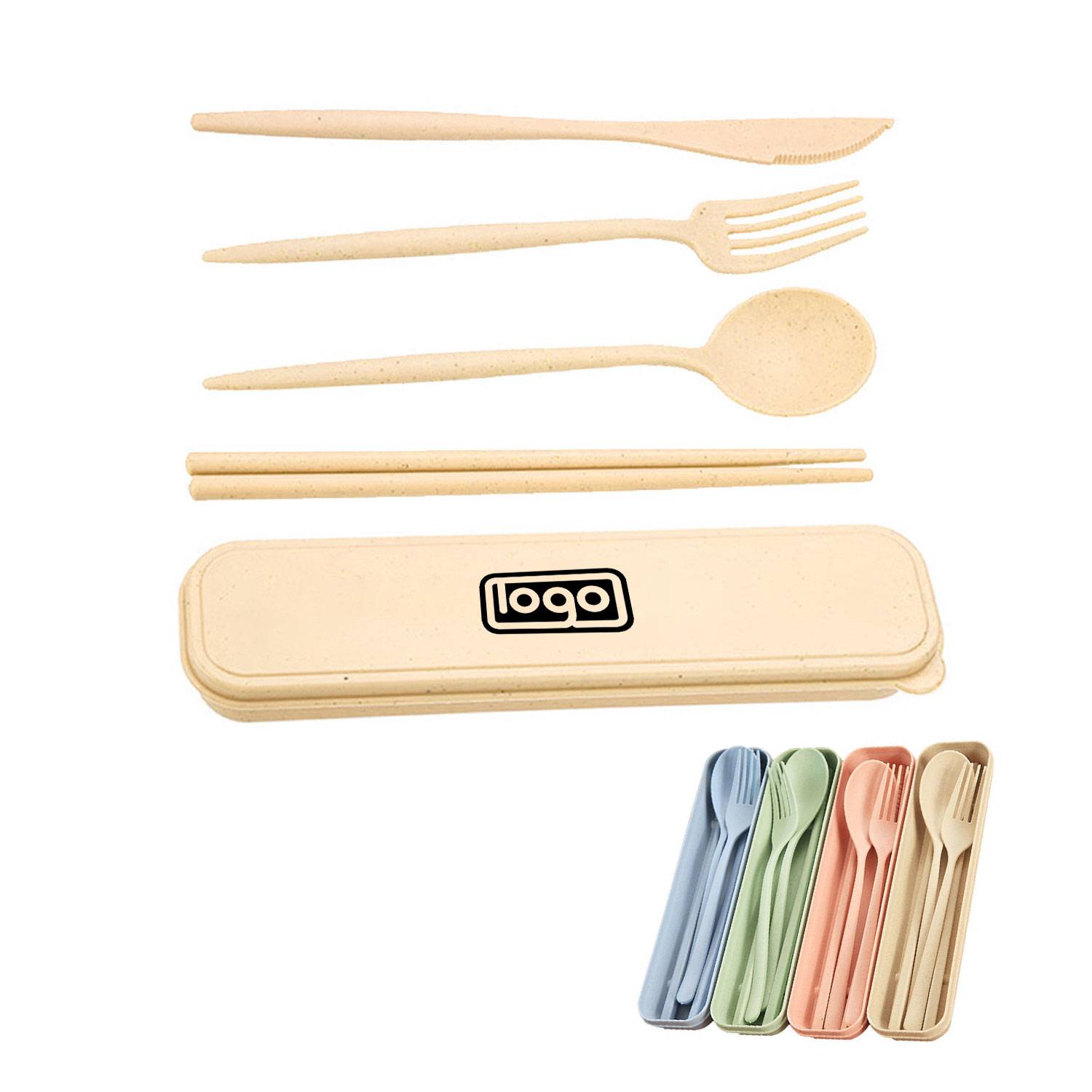 Wheat Straw Spoons Knives Forks Set 1