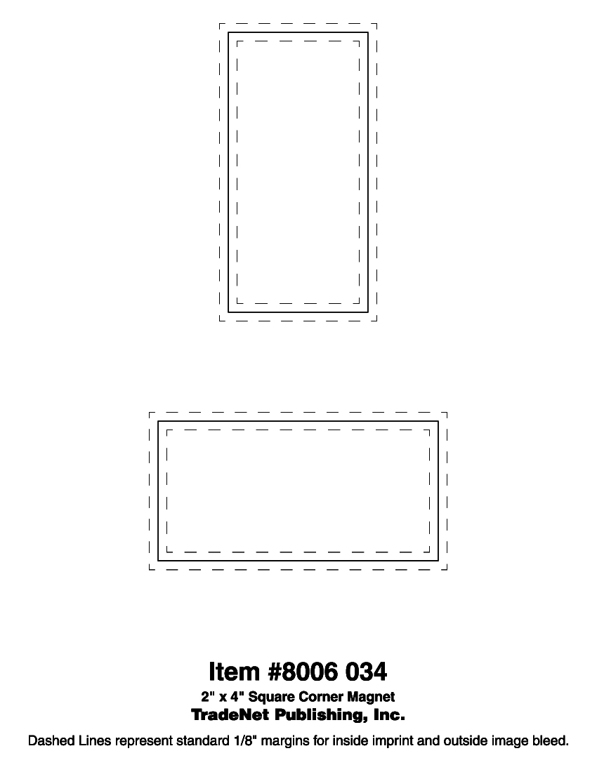 Magnet - 2x4 Square Corners - 20 Mil. 2