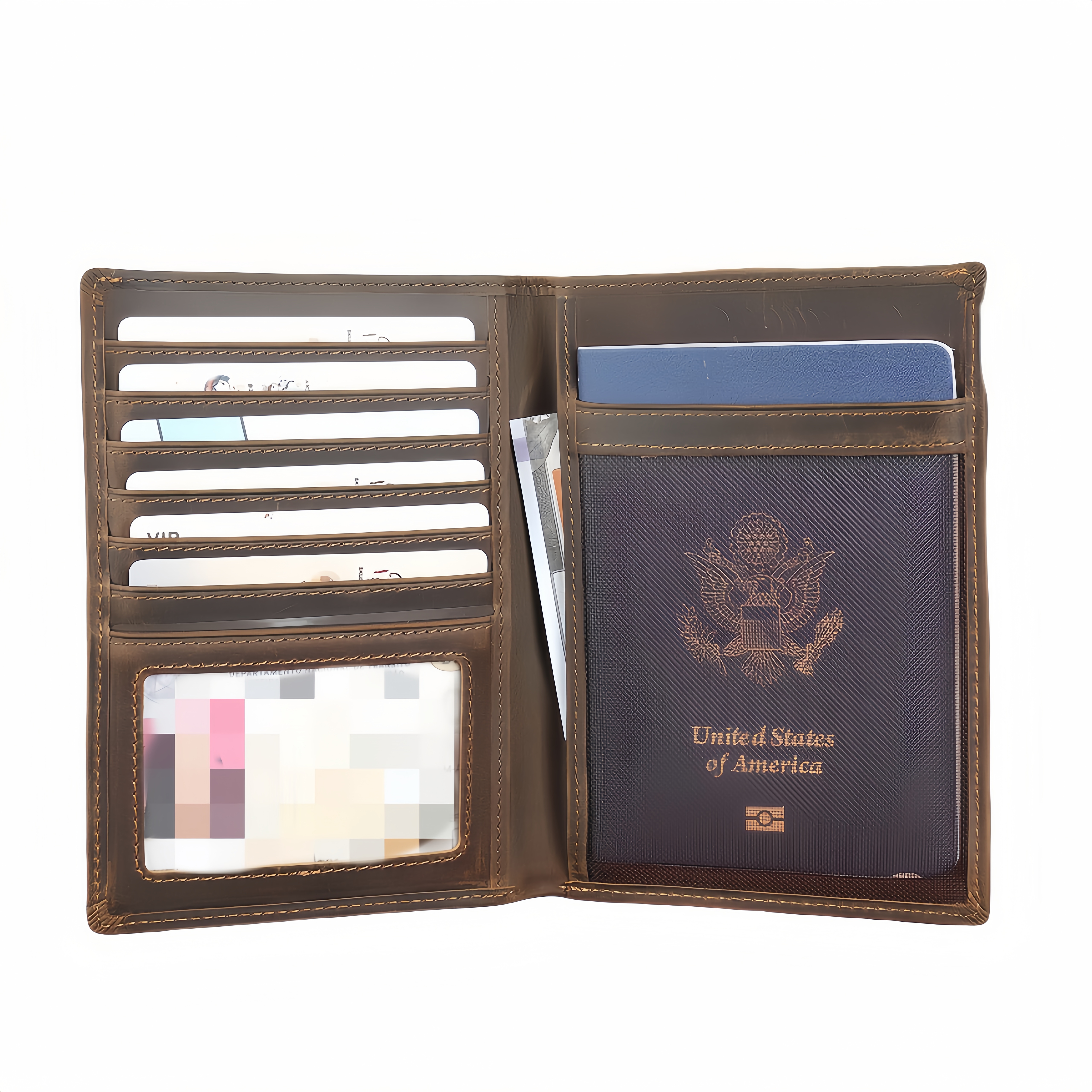 Crazy Horse Leather Passport Holder 3