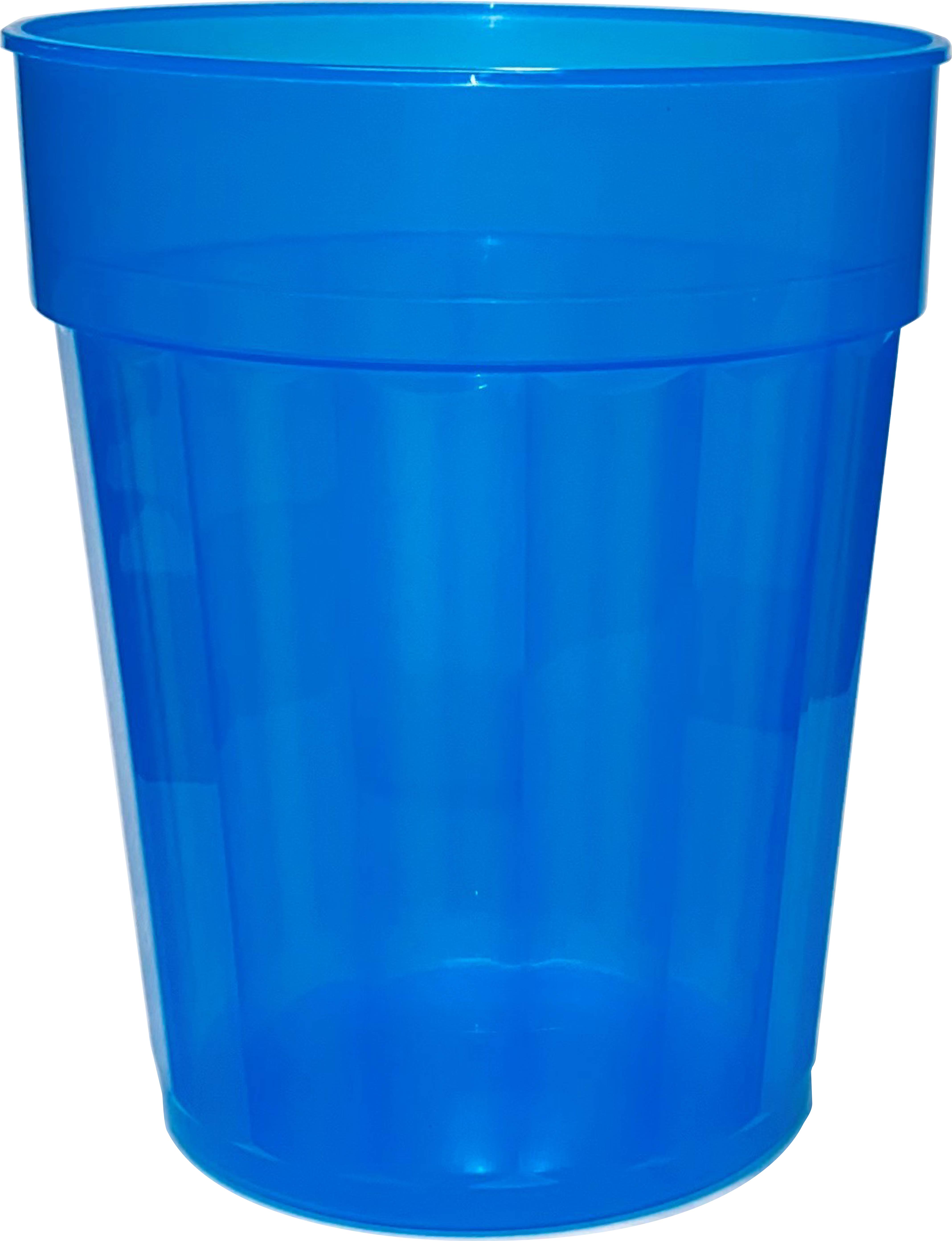 22 oz Squat Fluted Plastic Stadium Cup