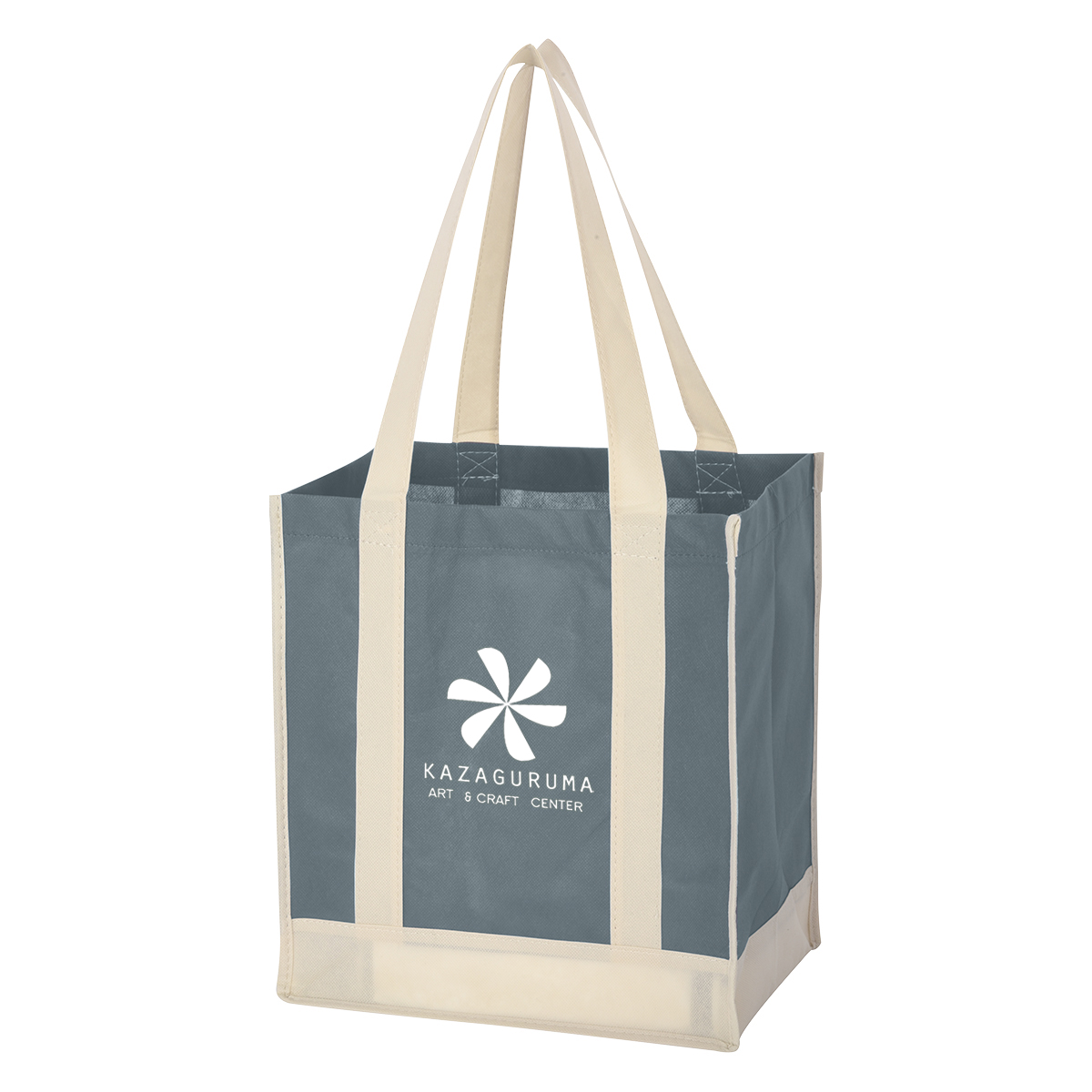 Non-Woven Two-Tone Shopper Tote Bag 14