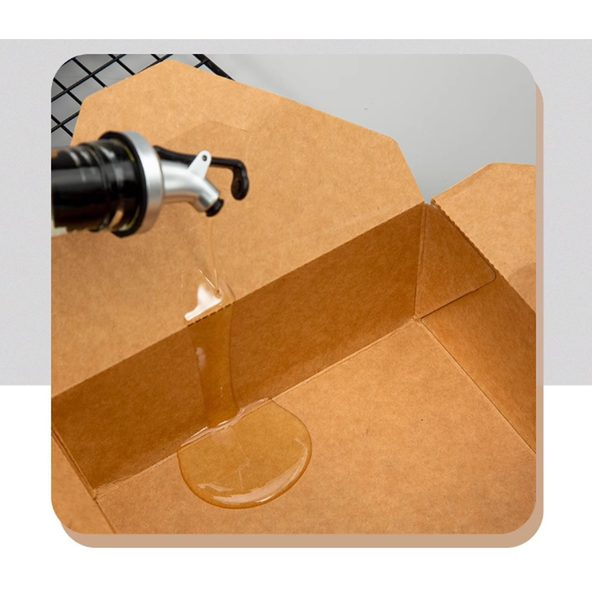 Kraft Paper Lunch Box with Strong, Biodegradable Construction 1