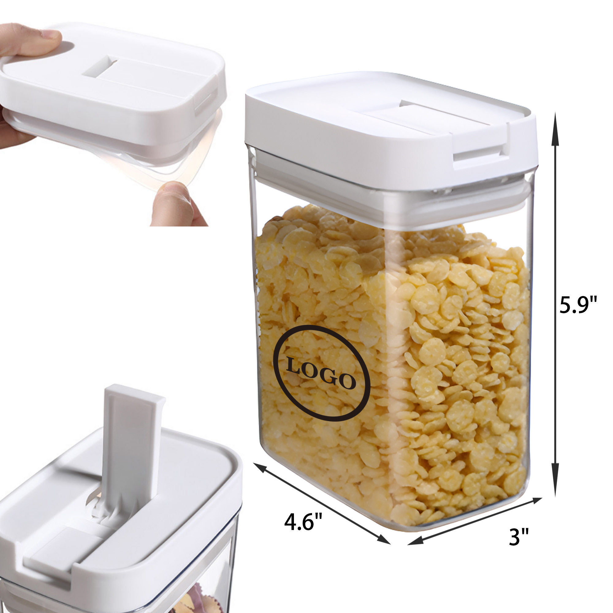 Versatile 27 OZ Airtight Food Storage Jars 2