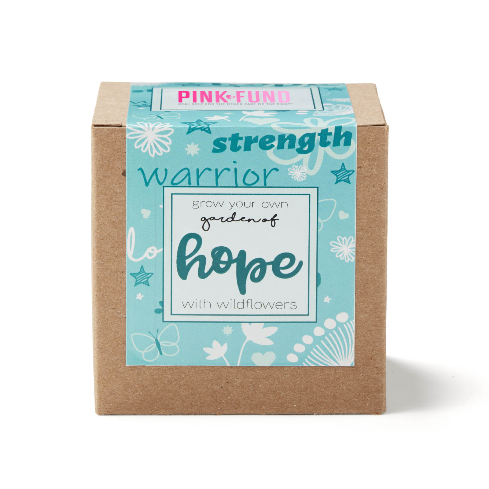 Teal Garden of Hope Planter in Kraft Gift Box 3