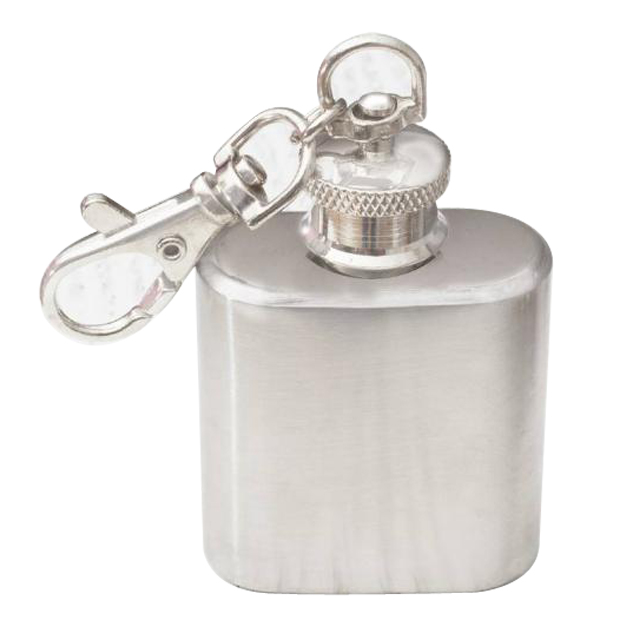 Mini SS Key Chain Hip Flask 1oz 3