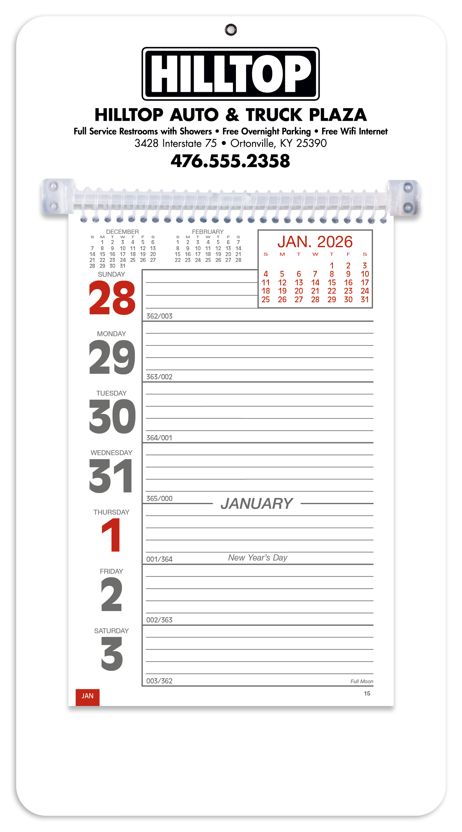 Triumph® Calendars Weekly Memo Calendar 18