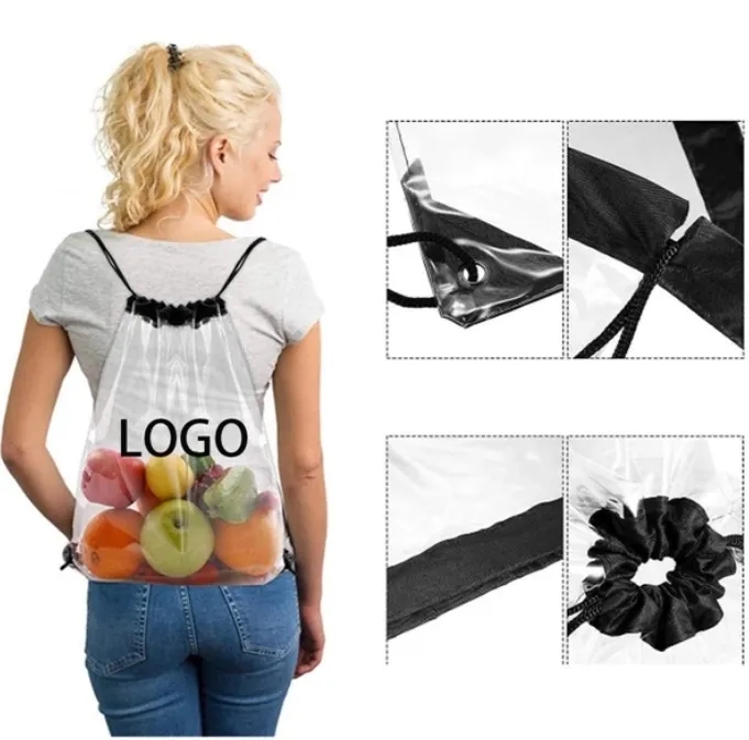 Clear PVC Drawstring Backpack 1