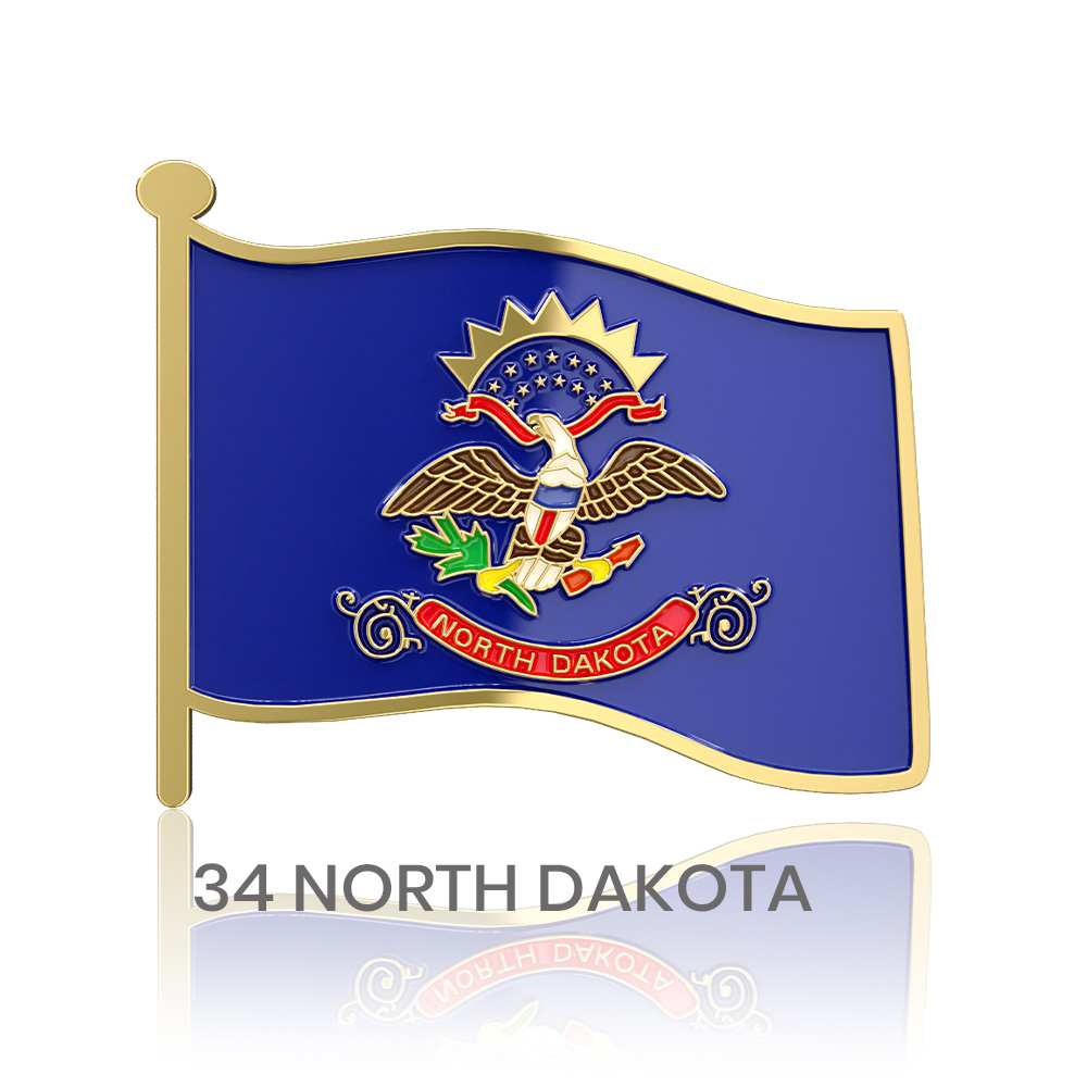 1" Stock Flag Pins 50