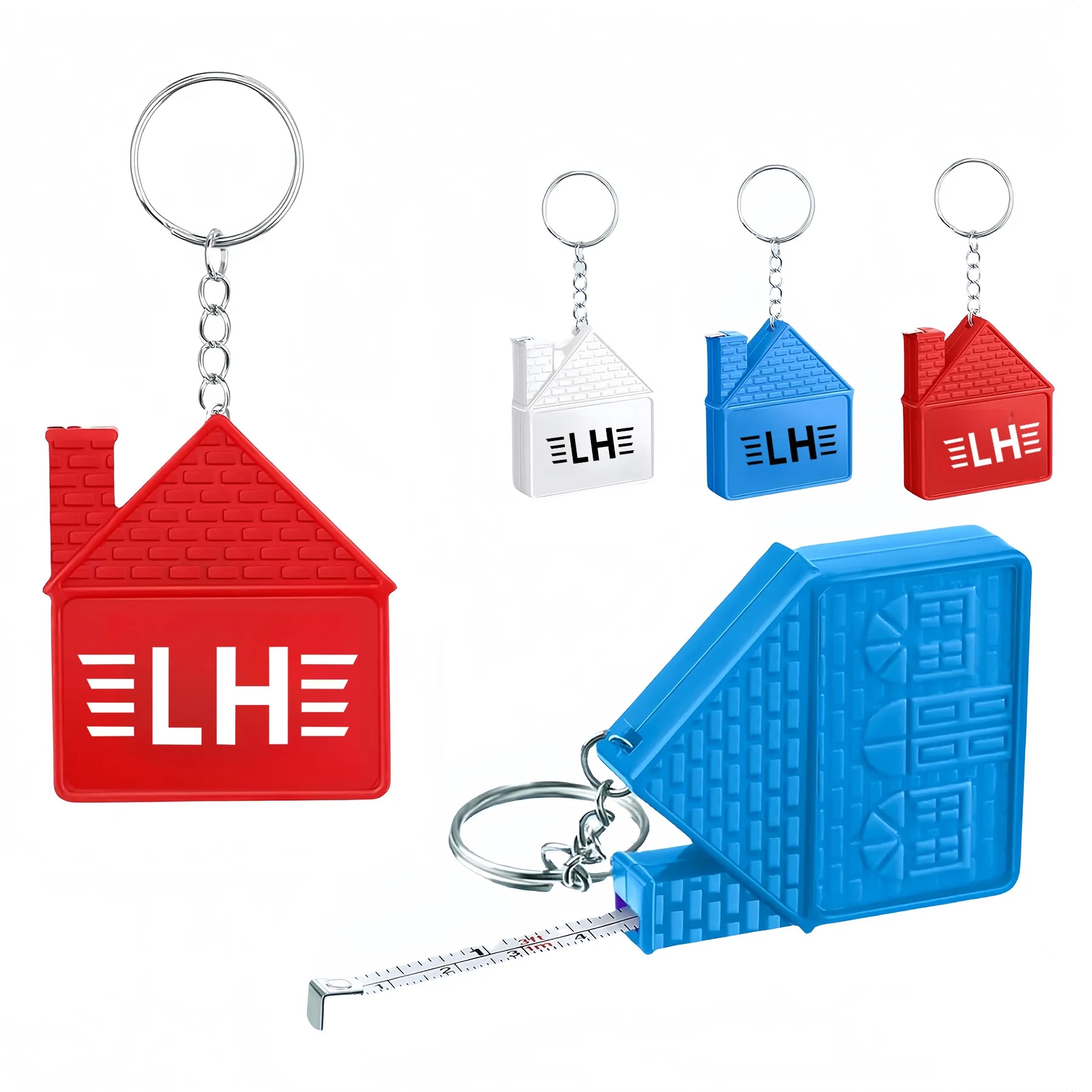 House Shape Keychain With Tape Measure 2
