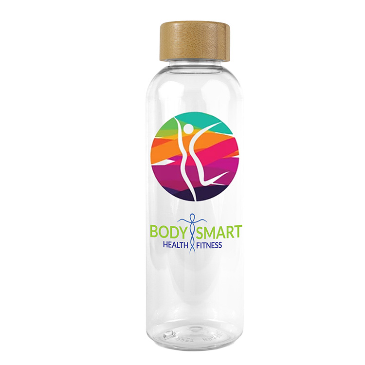"CLEARLY" 22 oz Recycled RPET Bottle With Bamboo Cap 5