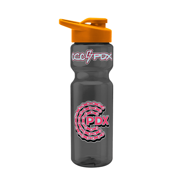 Blazer 28oz Transparent Bike Bottle w/Drink-thru Lid 2371