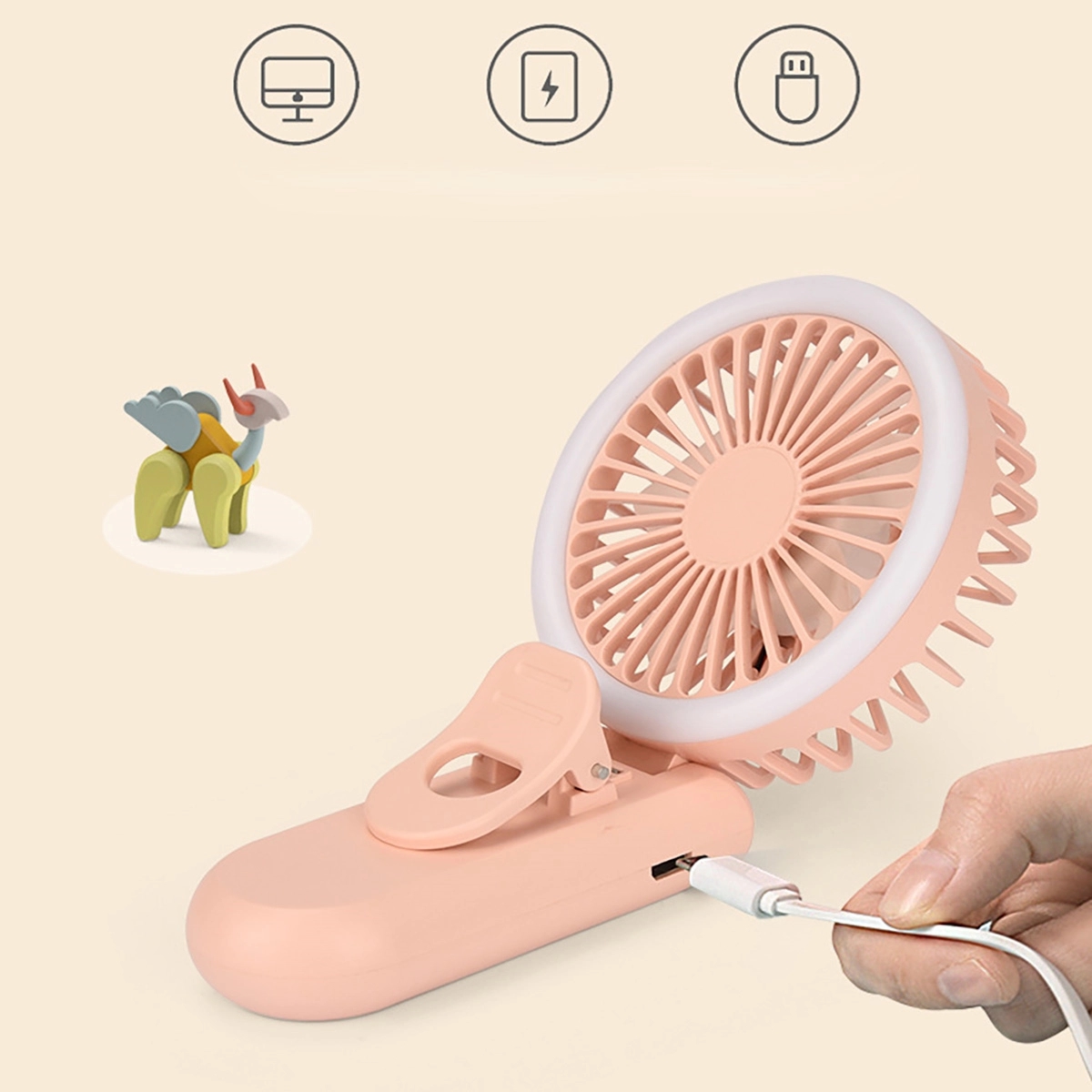 Mini Light Phone Clip Fan 7