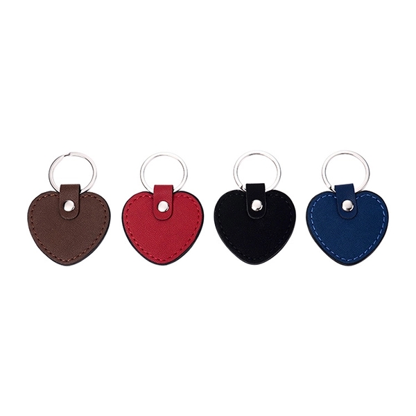 Pu leather Heart Shaped Key Chain 3