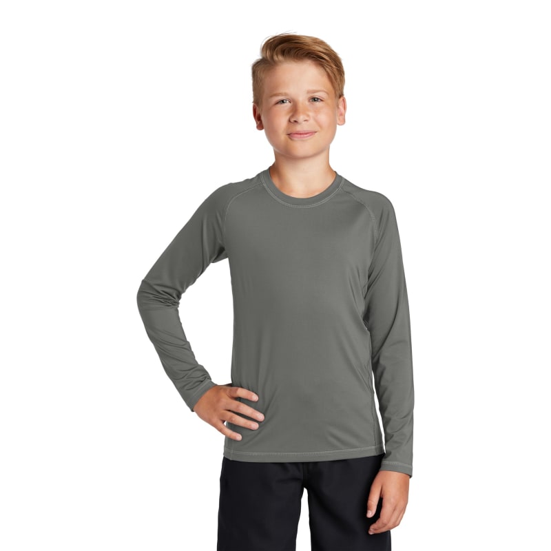 Sport-Tek Youth Long Sleeve Rashguard Tee. 22