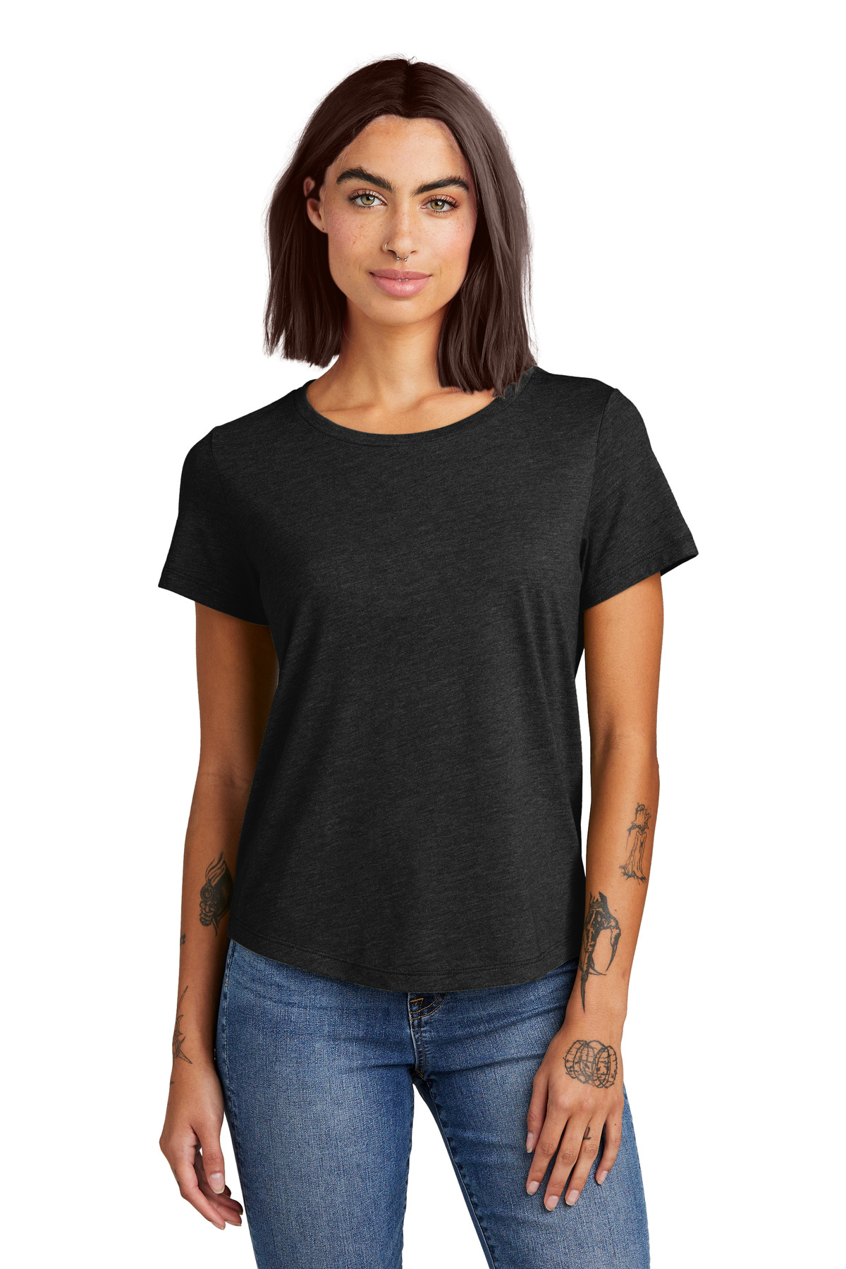 Allmade® Women's Relaxed Tri-Blend Scoop Neck Tee 25