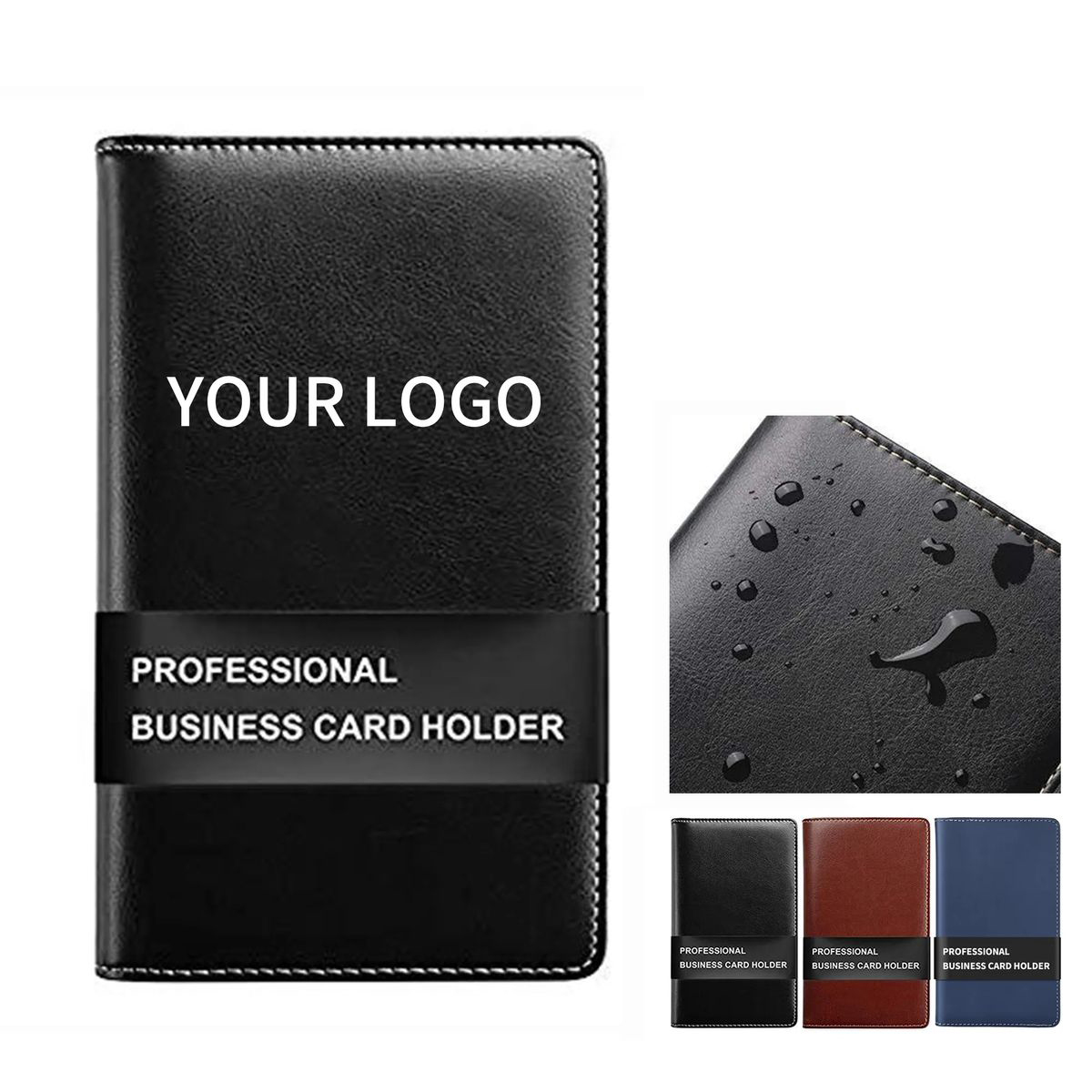 Large Capacity Leather Card Holder Book Style 2