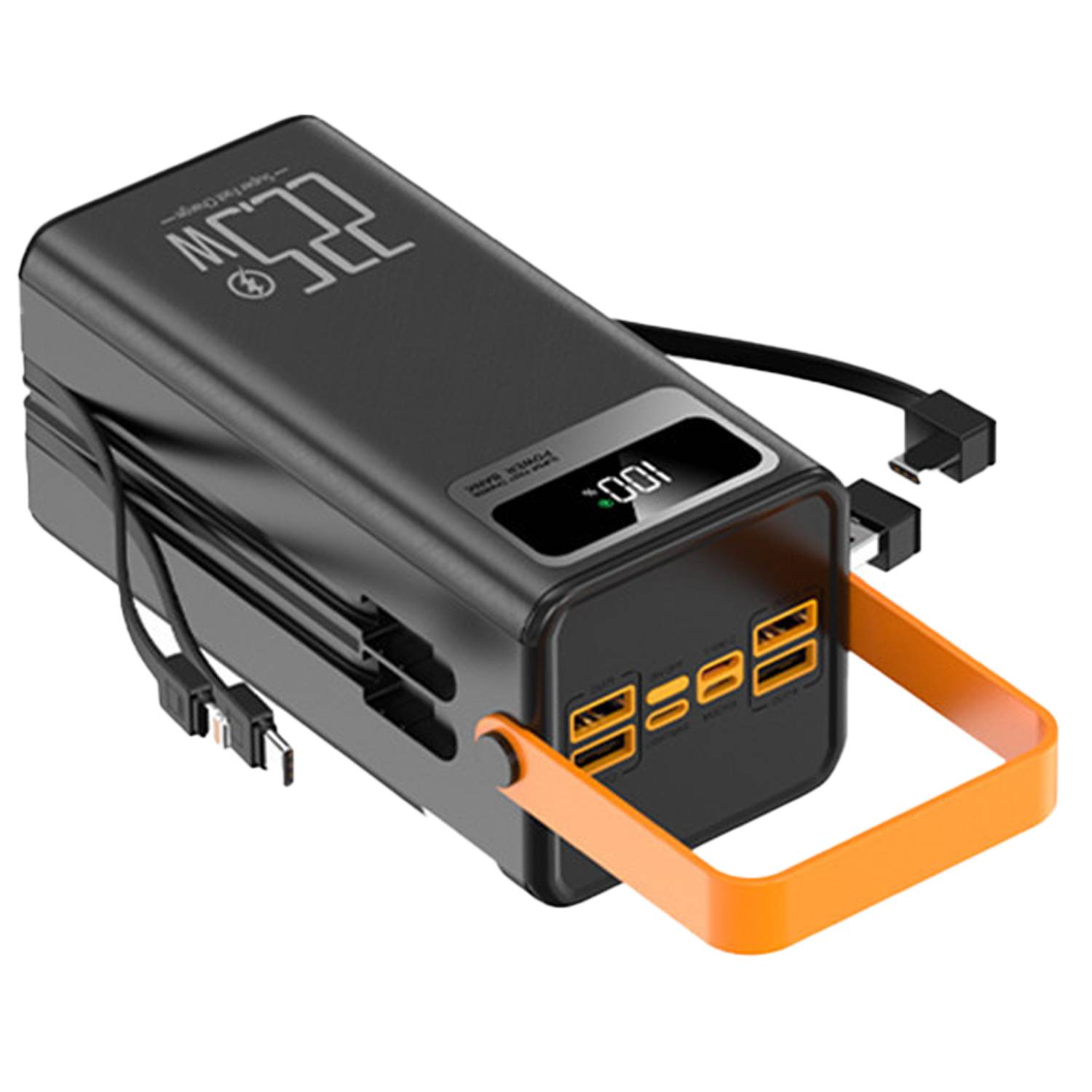 100000mAh Fast Charging Power Bank w/ Built-In Cable 1