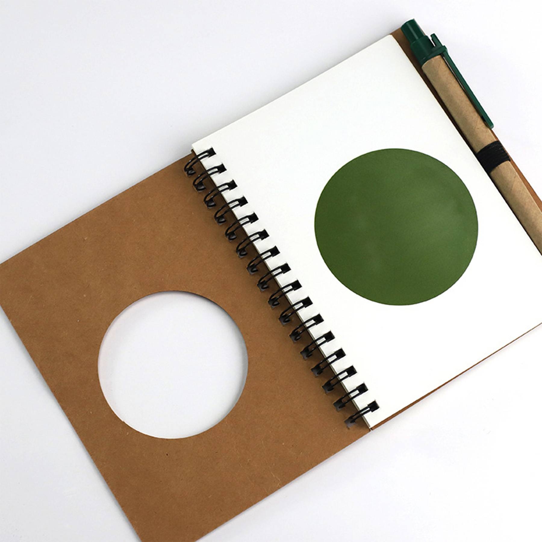 Custom vintage kraft paper coil notebook 3