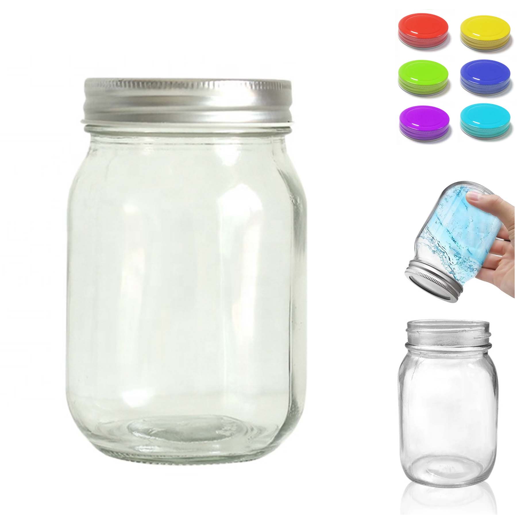 16oz Glass Mason Jars 2