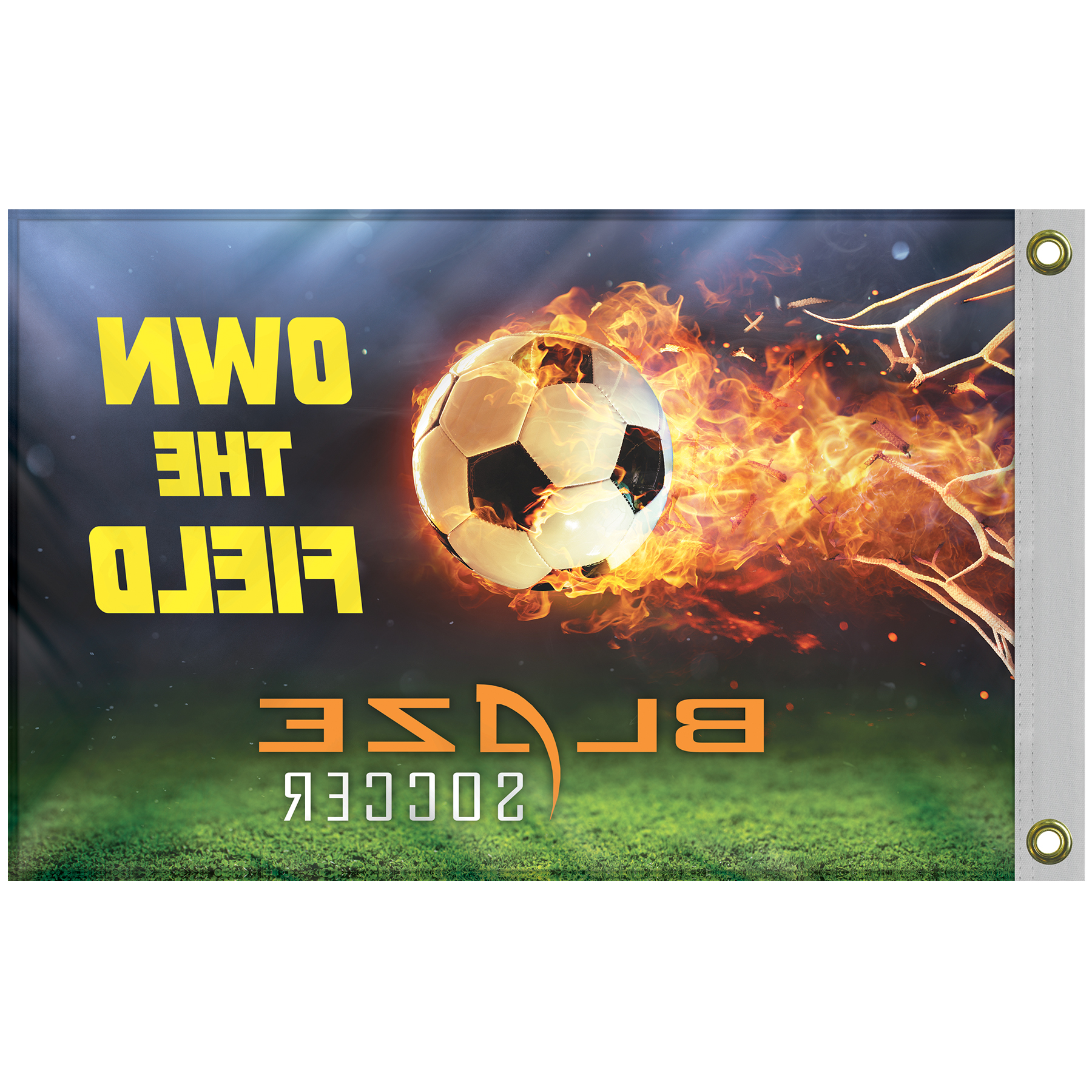 Promotional Flag Kit with 2' x 3' Flag and White Bracket 2