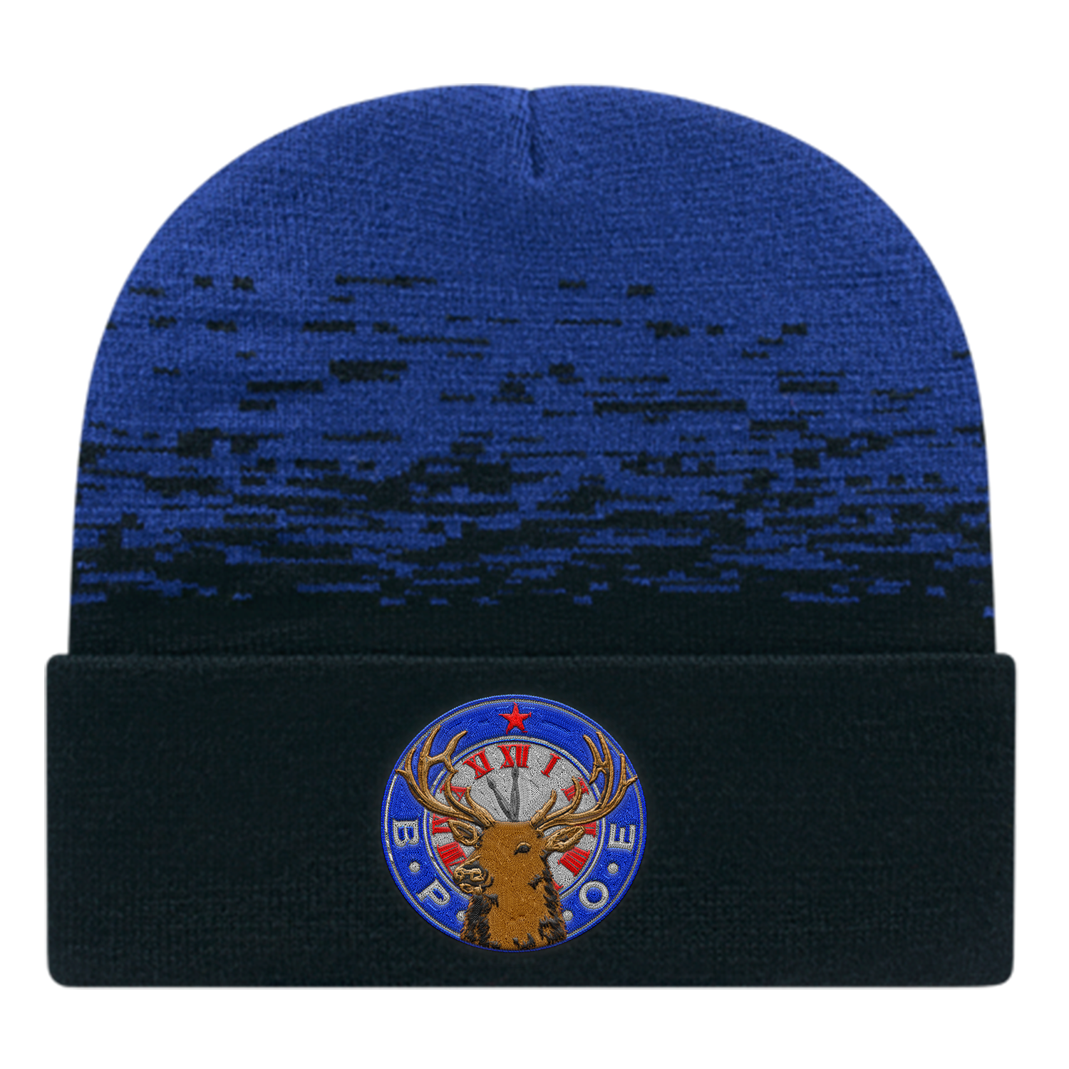 C A Static Pattern Knit Cap With Cuff 22