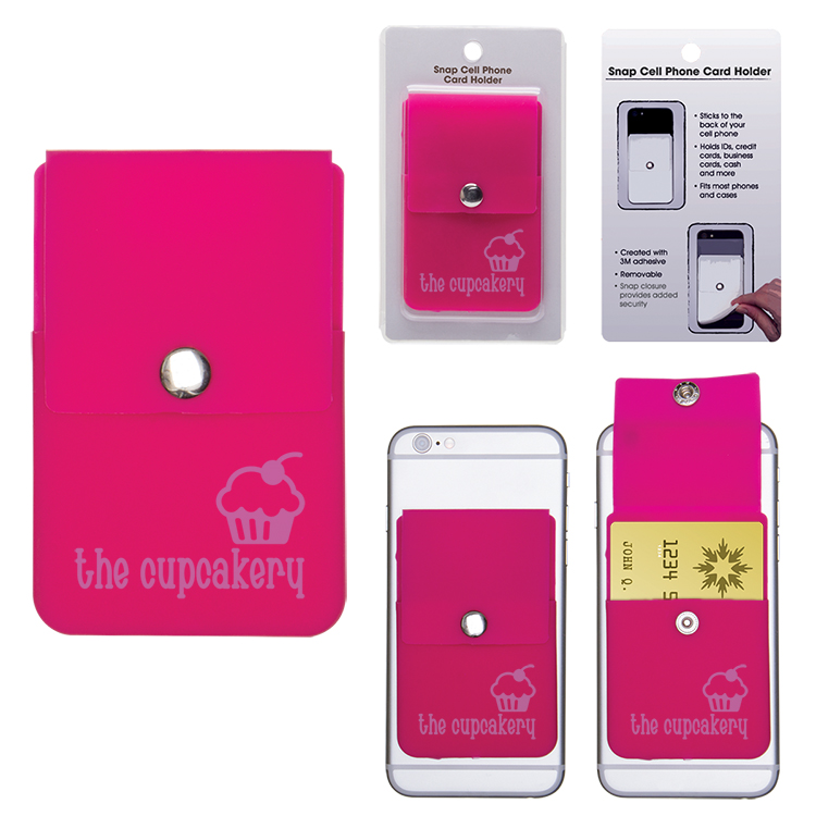 Snap Cell Phone Card Holder w/Packaging 3