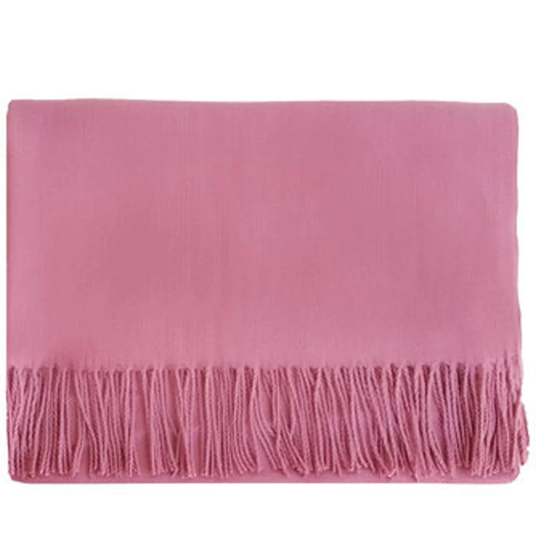 230G Winter Cashmere Scarf With Fringes 11