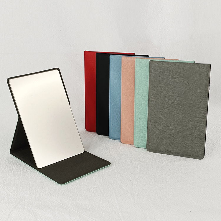 PU Leather Stainless Steel Compact Mirror 2