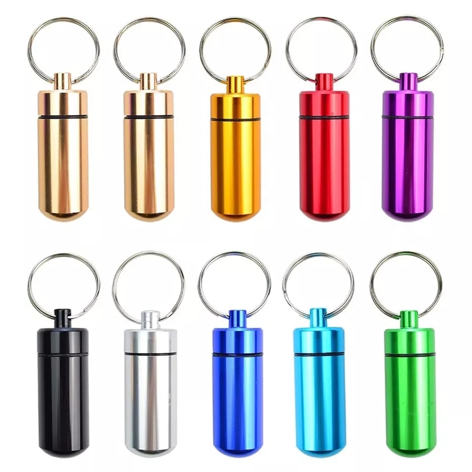 Aluminum Pill Box Key Ring 4