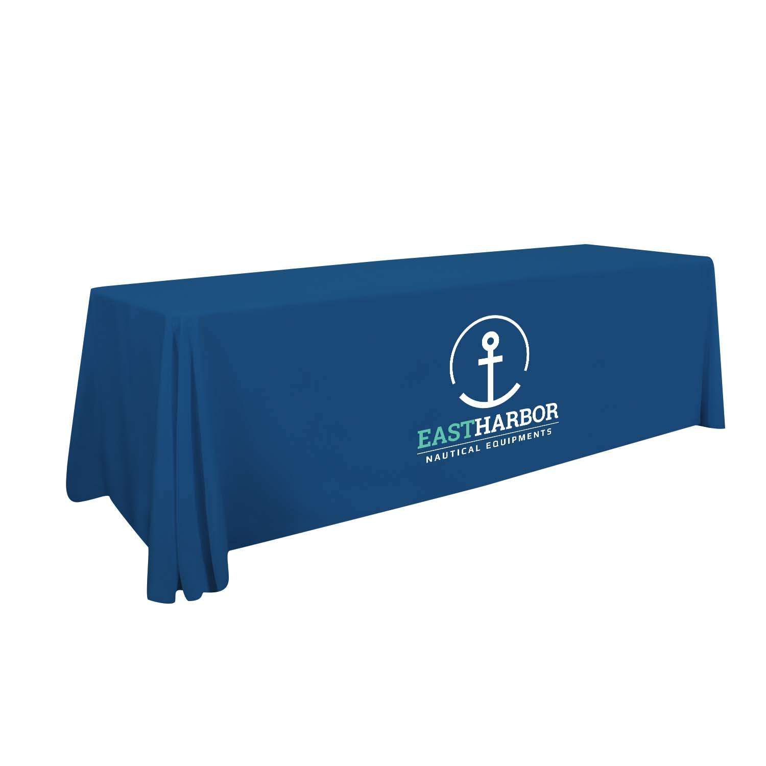 8' Stain-Resistant 4-Sided Table Throw (Full-Color Imprint, One Location)