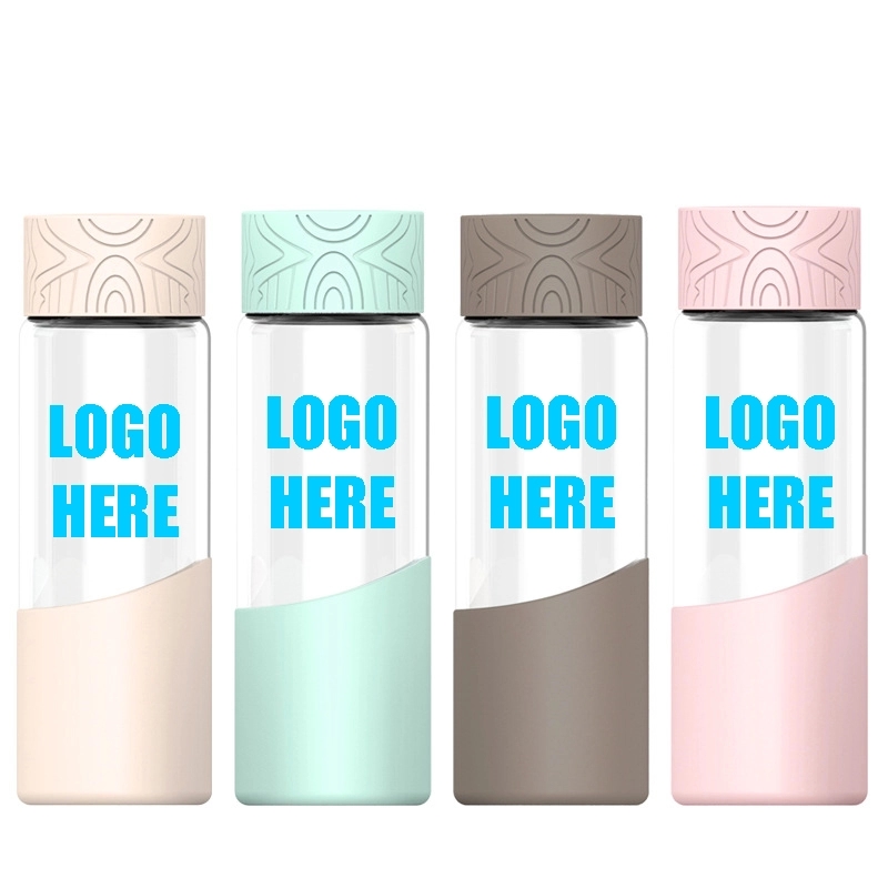 Custom 12 oz High-strength Borosilicate Glass Water Bottle 2