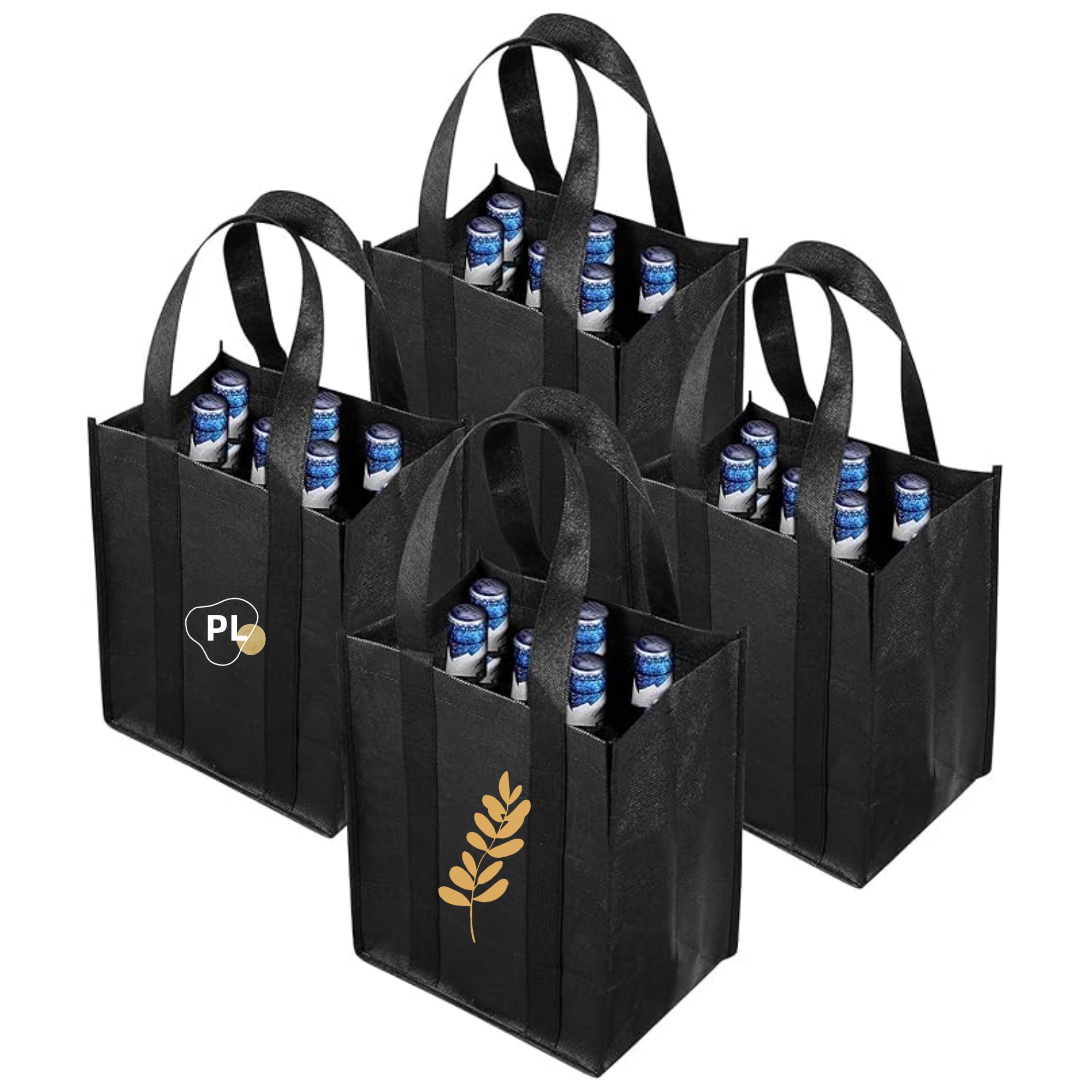Reusable 6 Bottle Non-Woven Wine Bags 2