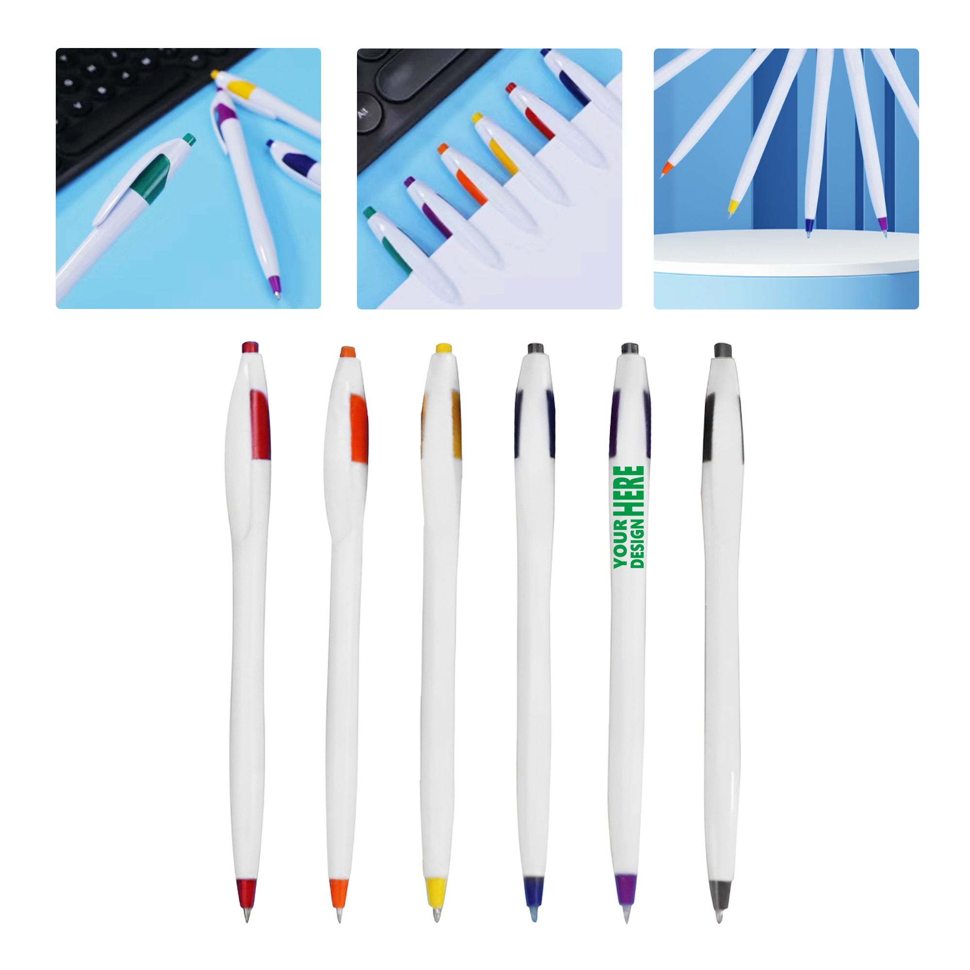 MOQ50 Personalized Promotional Click Ballpoint Pen 2