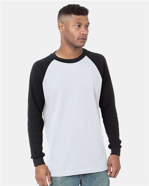 Men's USA-Made Heavyweight Waffle Knit Thermal Raglan T-Shirt - 8211 7