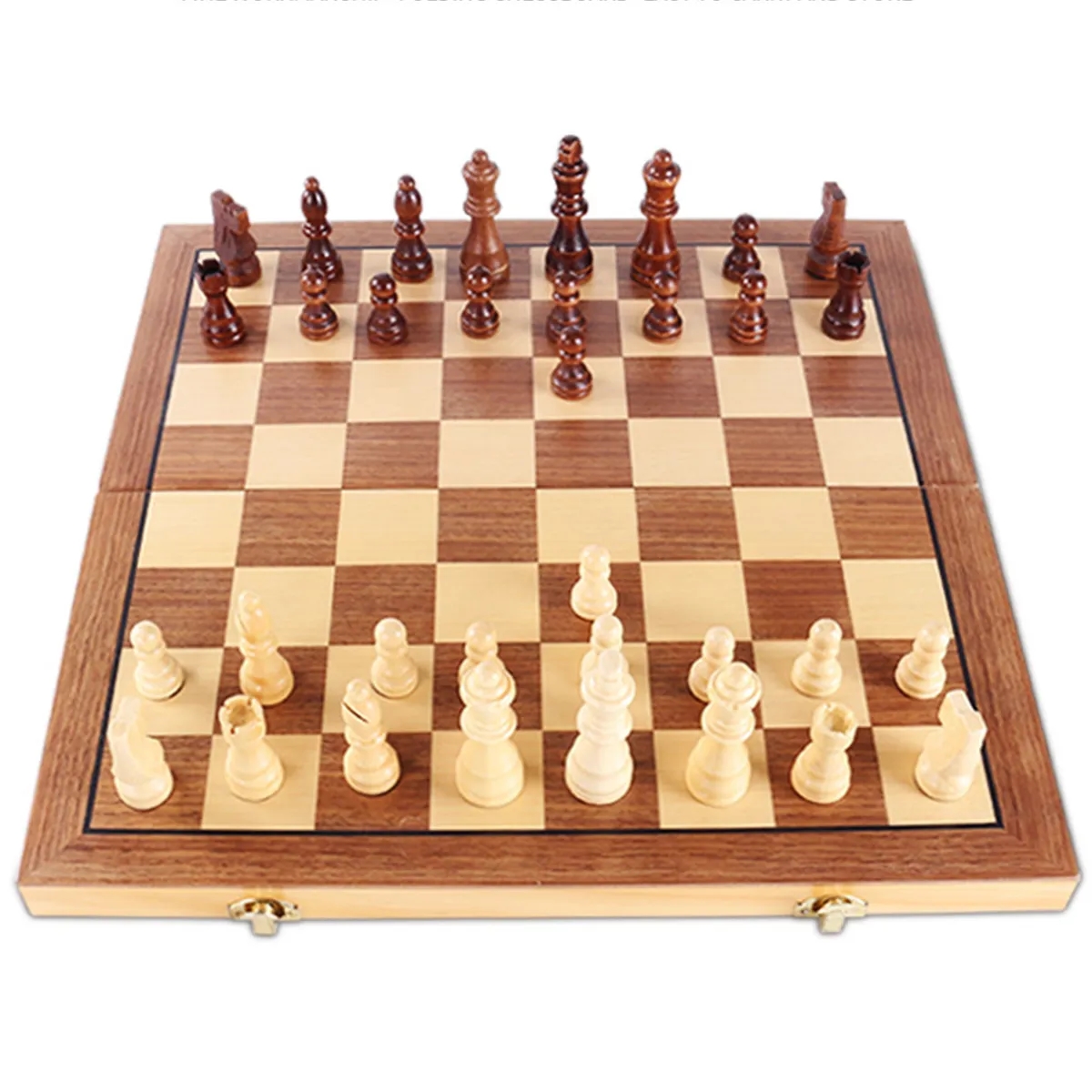 High Quality Wooden Magnetic Foldable Chess Set Game Board 2
