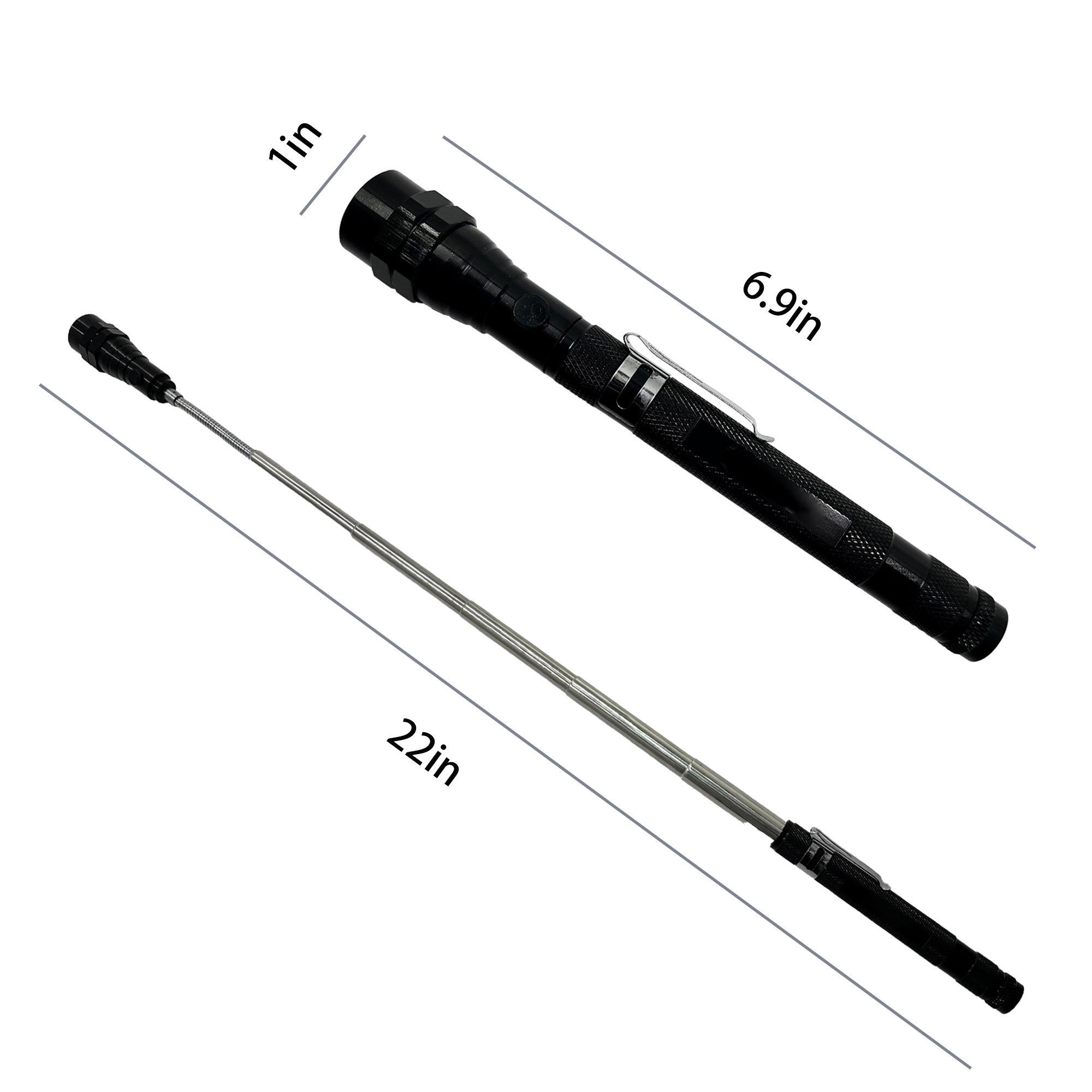 Extendable Magnetic LED Flashlight with Flexible Neck 2