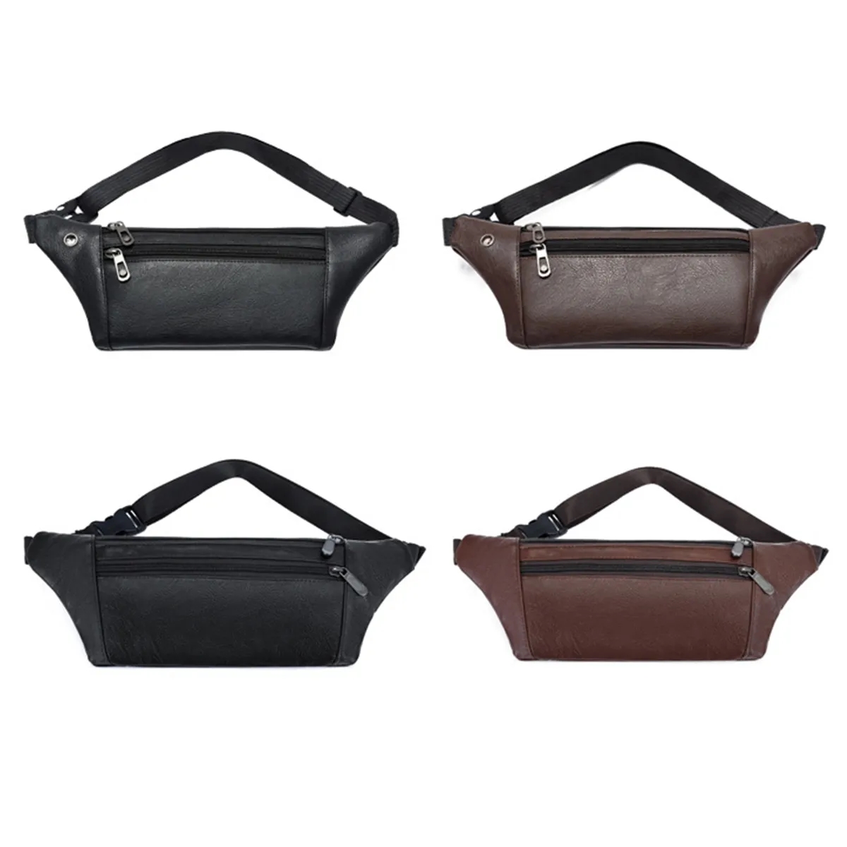 PU Leather Waist Bag Travel Cross body Waist Fanny Bum Pouch 3