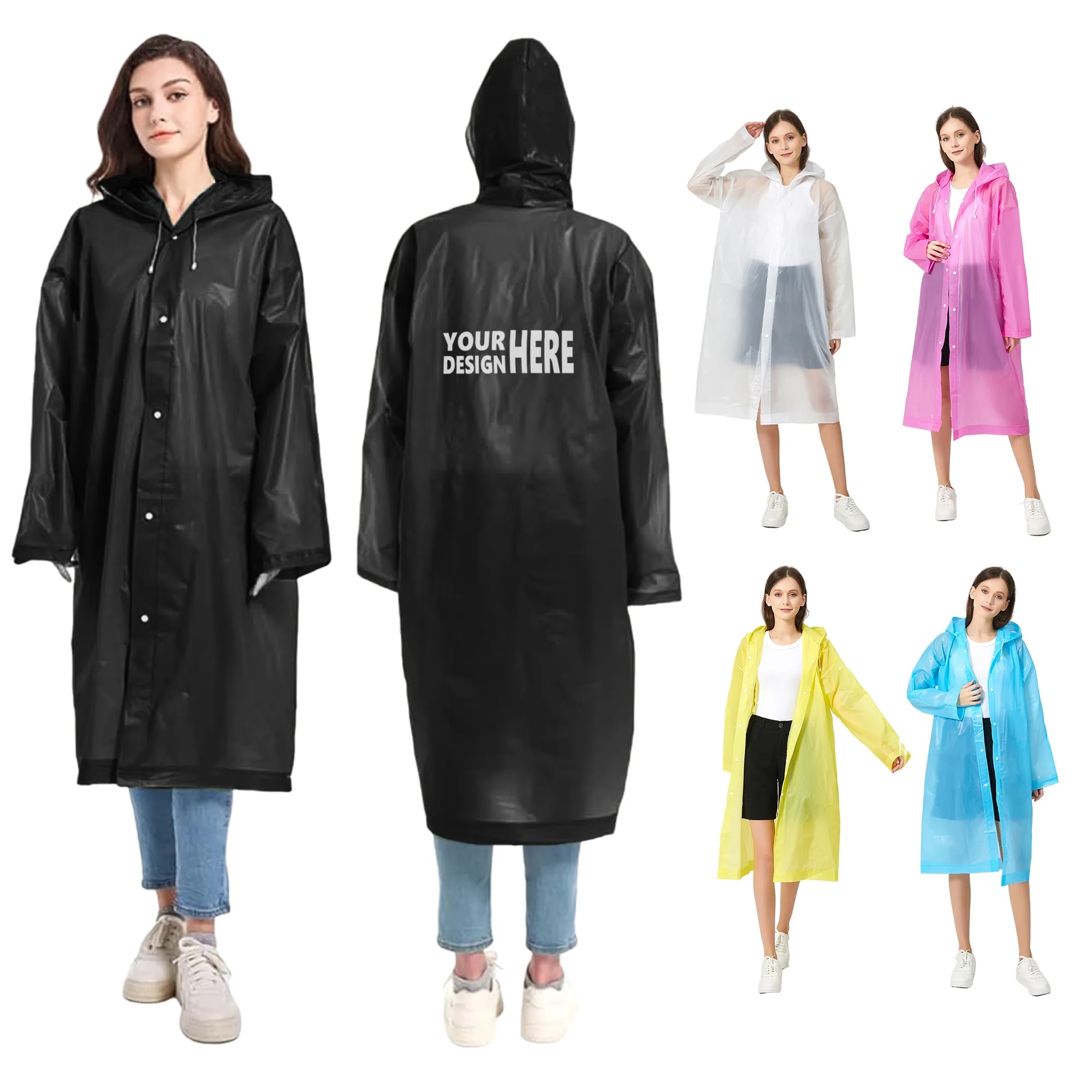 Unisex EVA Thickened Rain Poncho