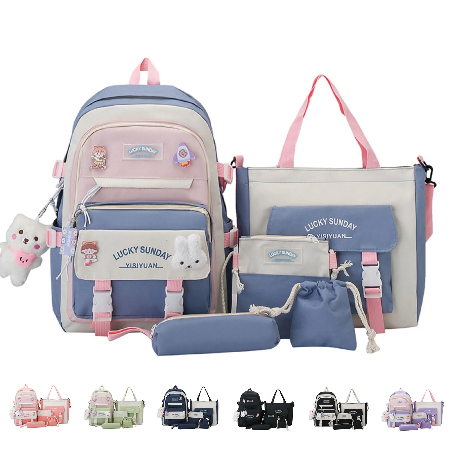 Kawaii backpack set of 5 pieces 4