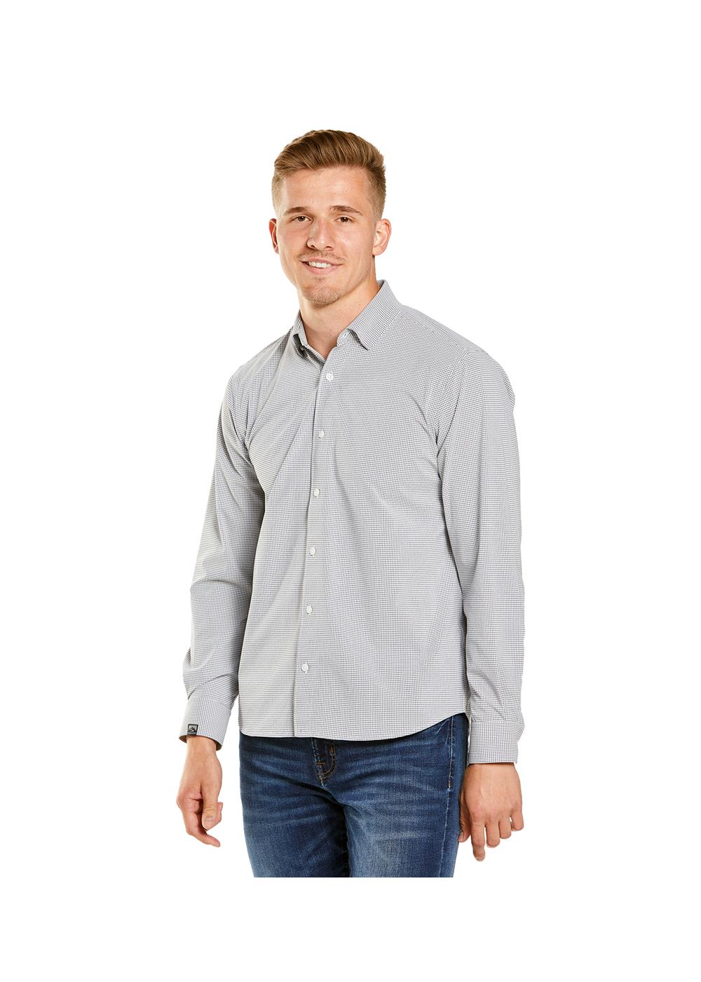 Storm Creek Men's Influencer 4-Way Stretch Windowpane Woven Shirt