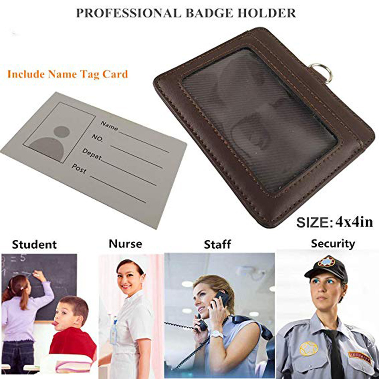 Leather Badge Holder With Lanyard 5