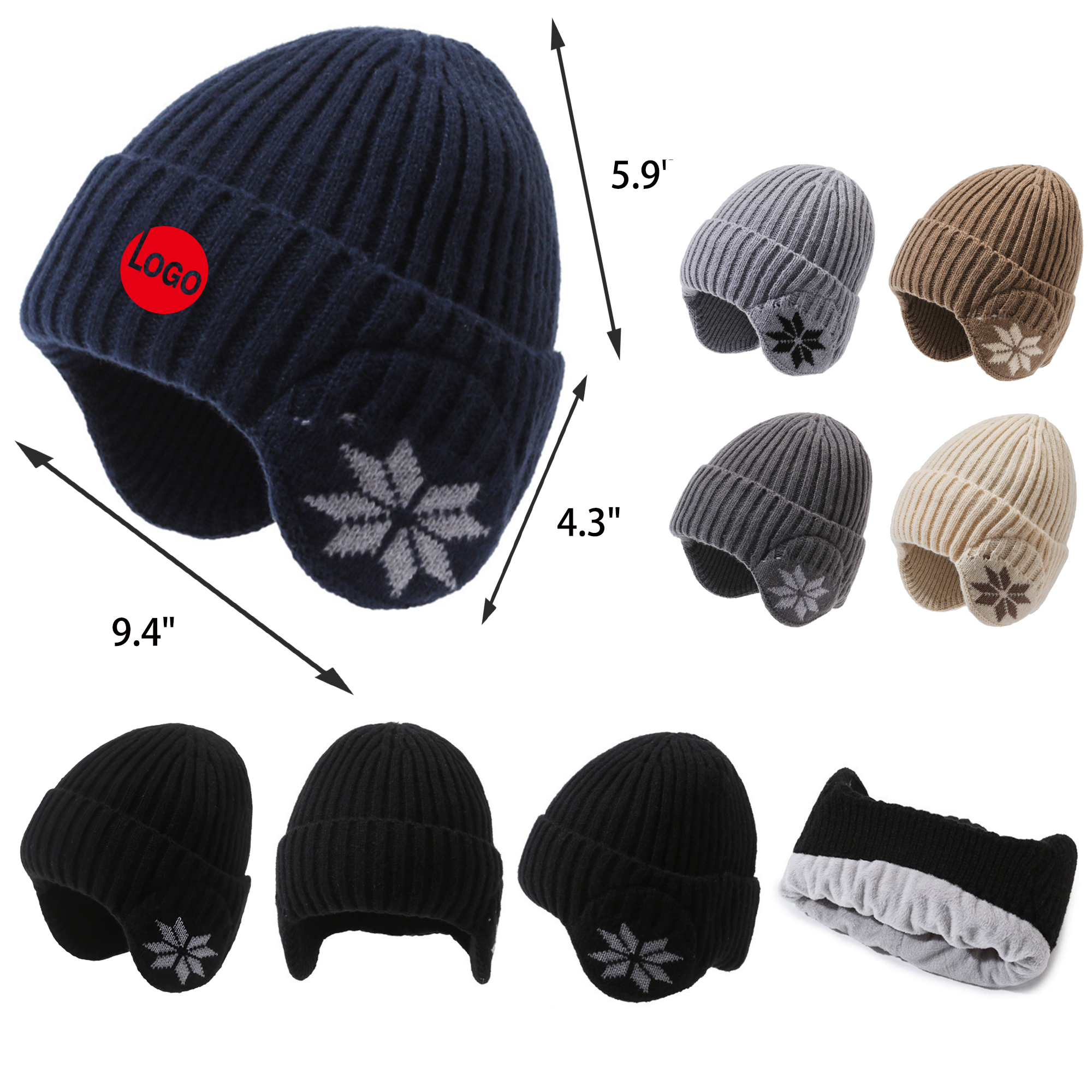 Durable Winter Fleece Knitted Hat 5
