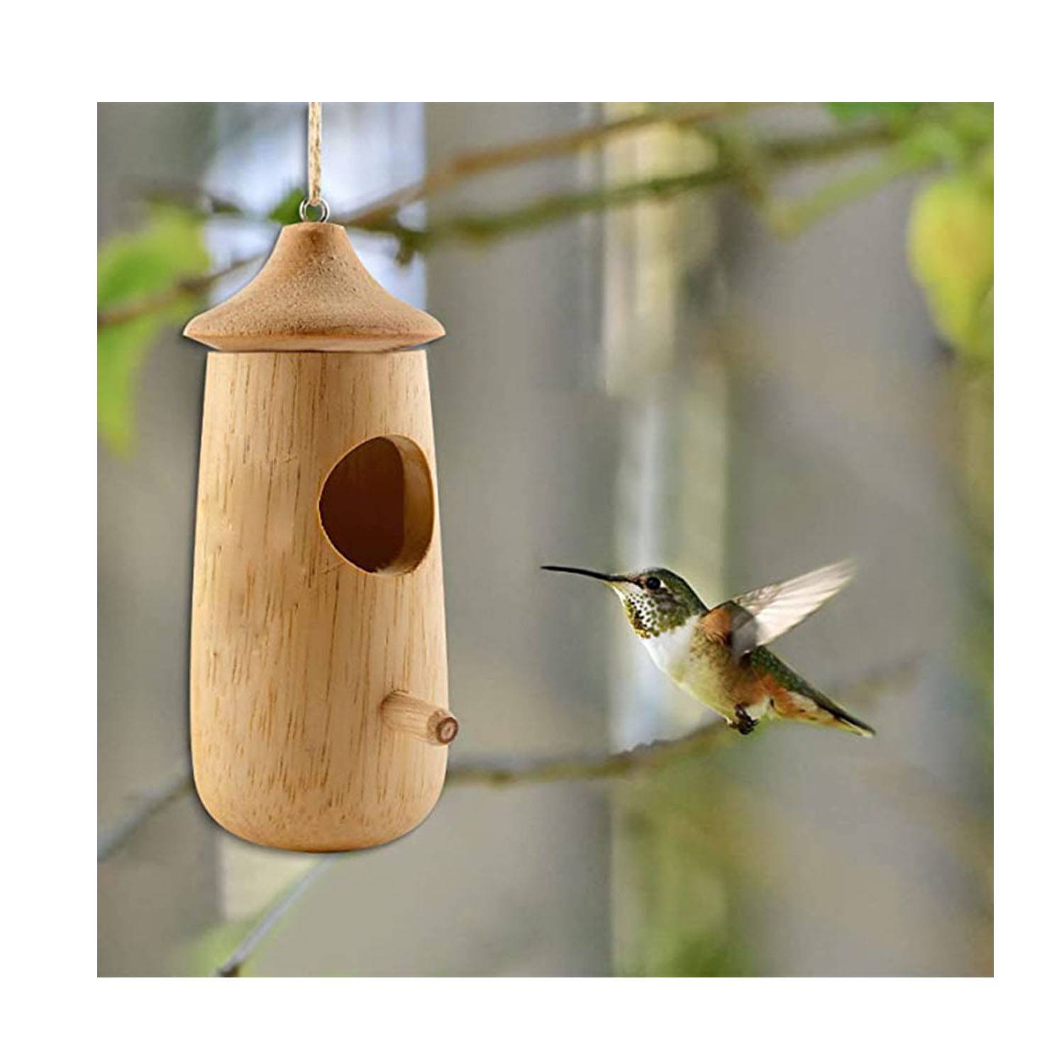 Hanging Wooden Birdhouse 4