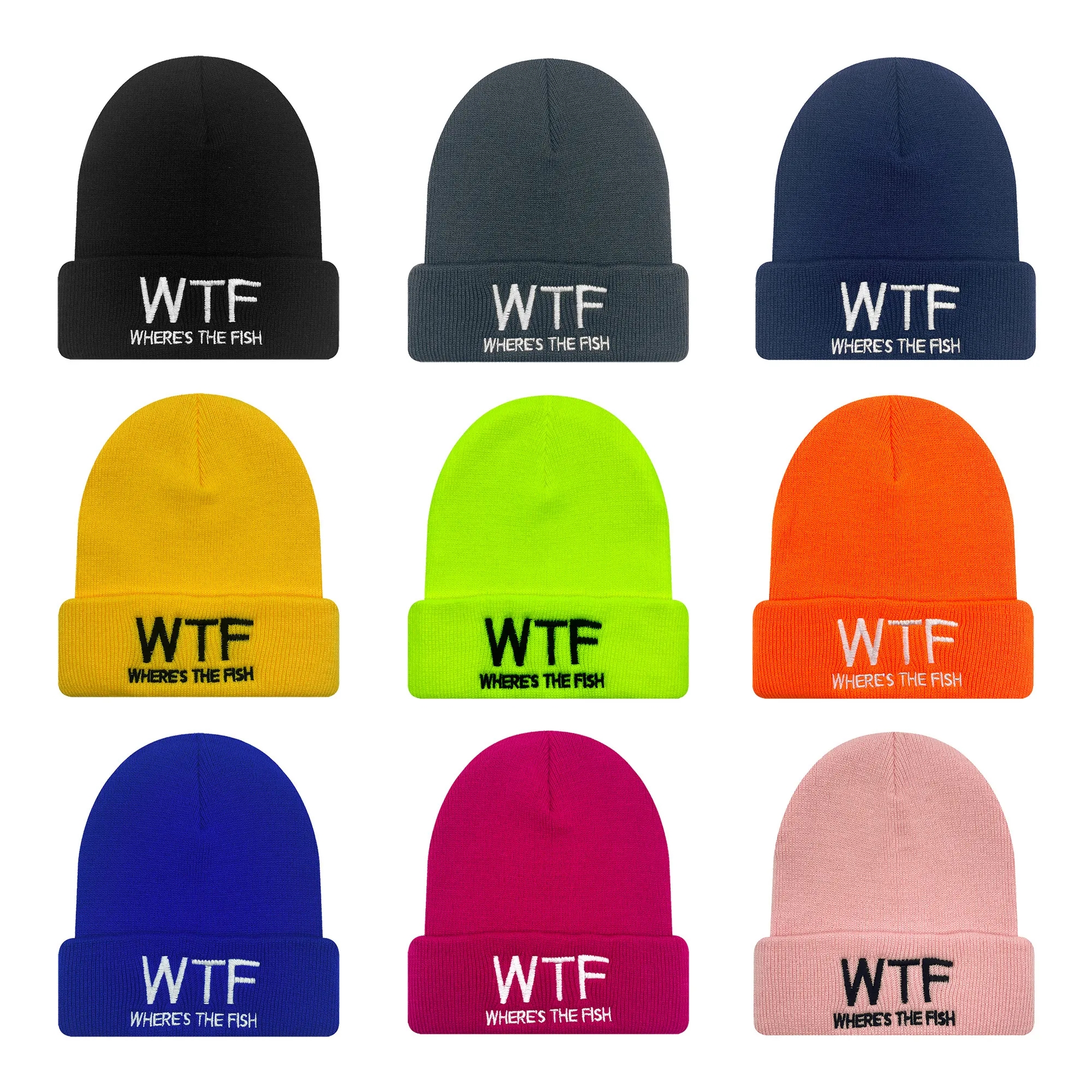 Winter Embroidery Knitted Beanie 3