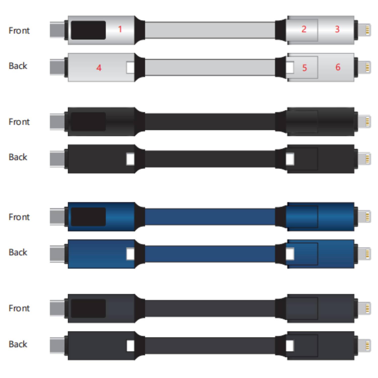 3-in-1 LED Screen Magnetic Charging Cable 2